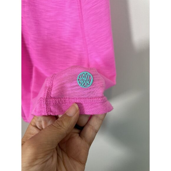 Lilly Pulitzer Pink Sleeveless Tank Top Size M Activewear Luxletic Workout - Picture 6 of 9